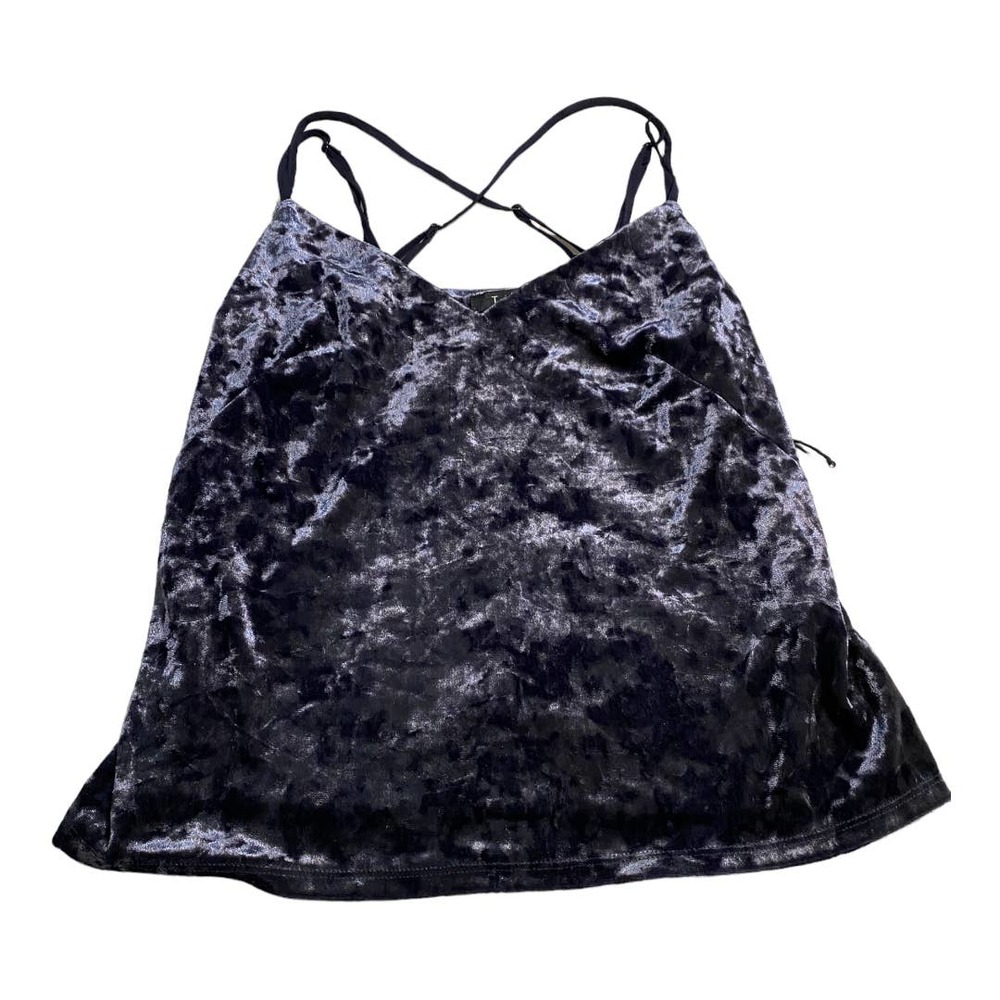 TDC navy velvet camisole size small sweetheart NWT